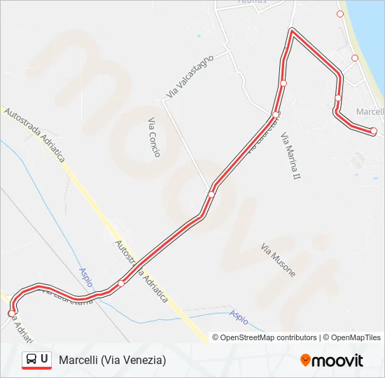 U Bus Line Map