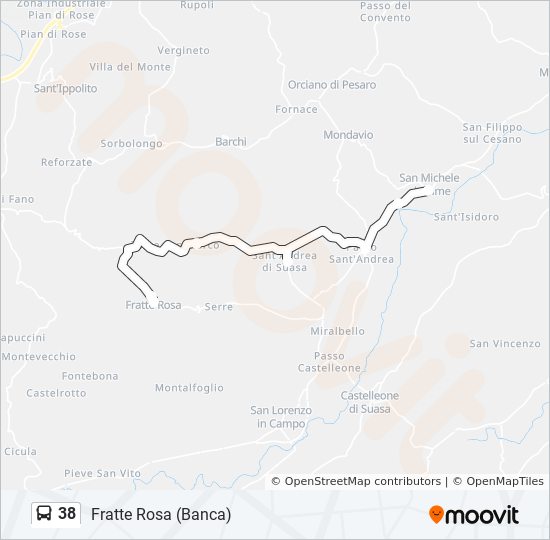 38 Route Schedules Stops Maps Fratte Rosa Banca