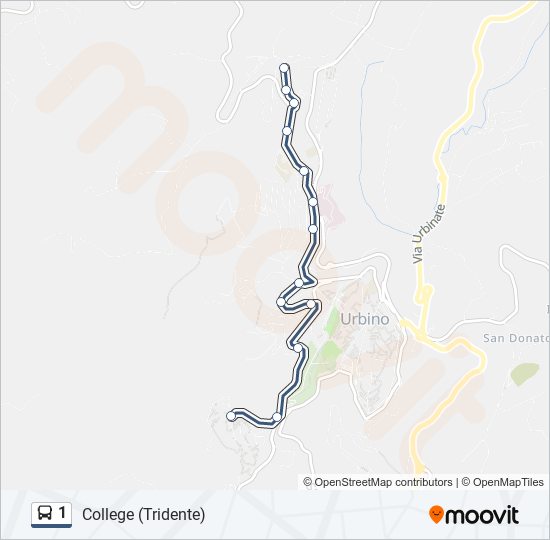 1 bus Line Map