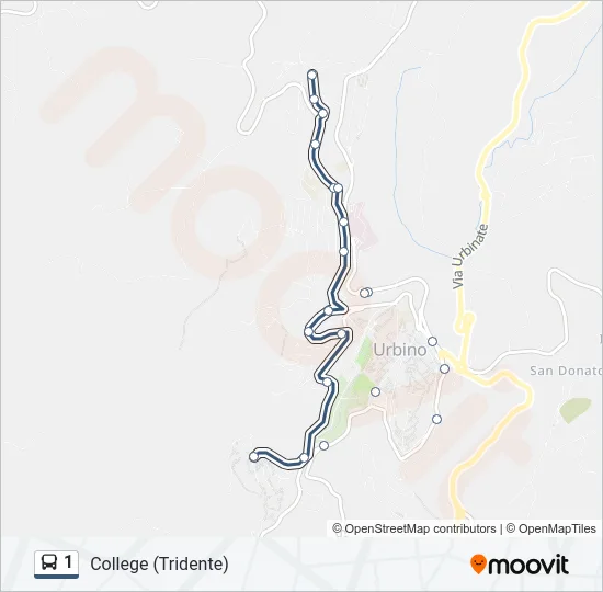 1 Bus Line Map