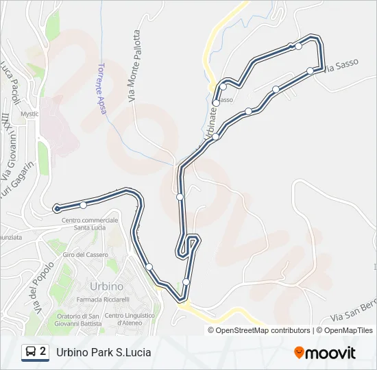 2 Bus Line Map