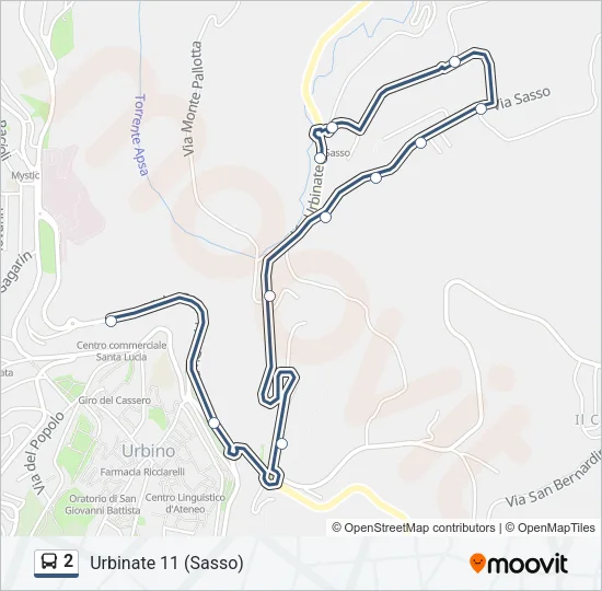 2 Bus Line Map