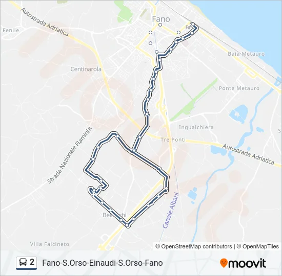 2 Bus Line Map