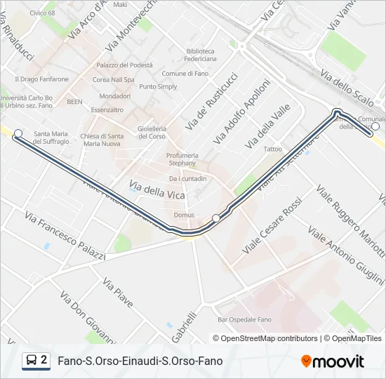 2 Bus Line Map