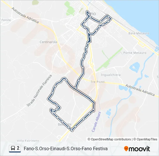2 Bus Line Map