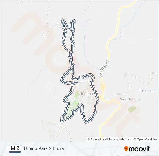 3 Bus Line Map