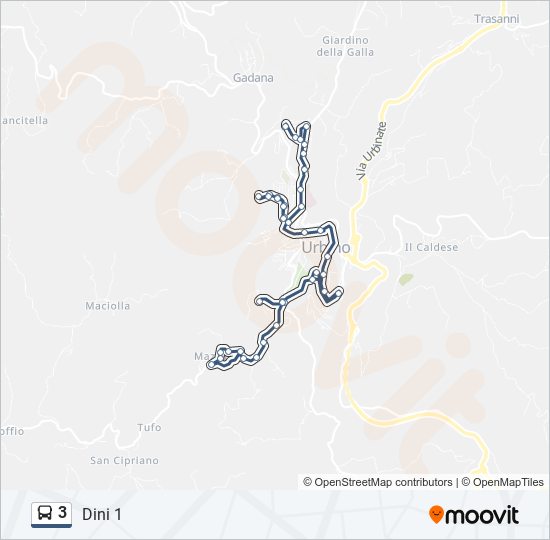 3 bus Line Map