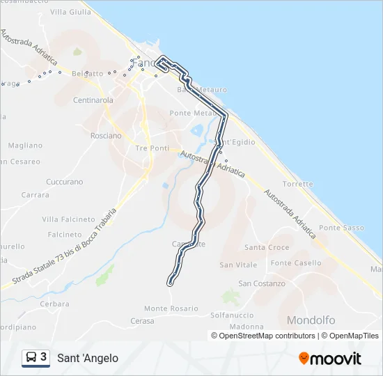 3 Bus Line Map