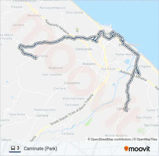 3 Bus Line Map
