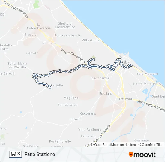 3 Bus Line Map