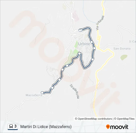 3 Bus Line Map