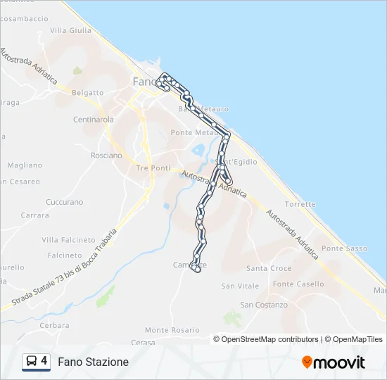 4 Bus Line Map