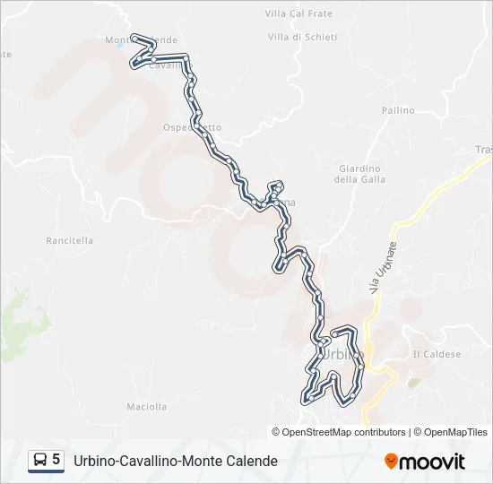 5 Bus Line Map