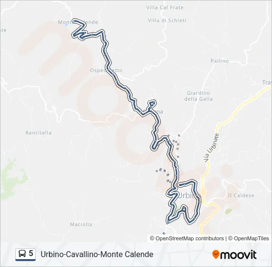 5 Bus Line Map