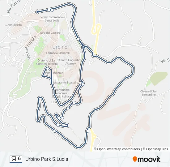 6 Bus Line Map