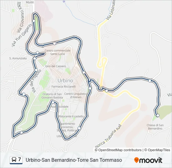 7 Bus Line Map