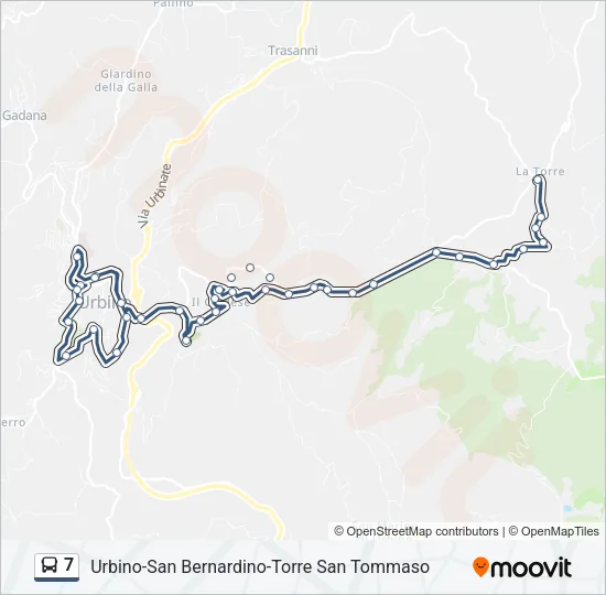 7 Bus Line Map