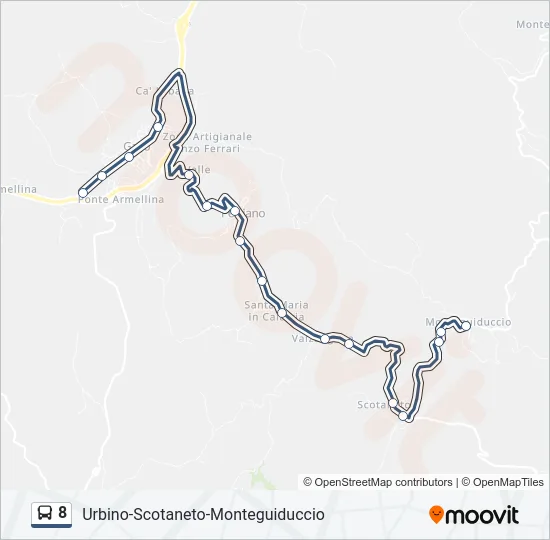 8 Bus Line Map