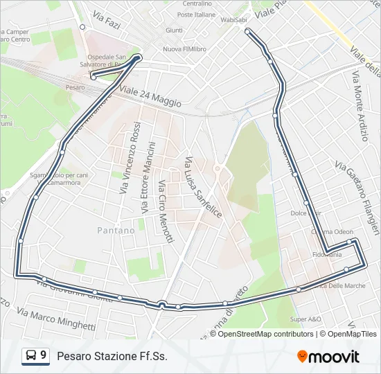 9 Bus Line Map