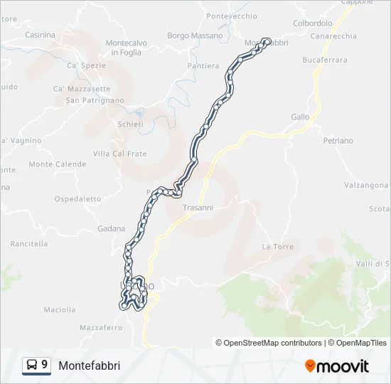 9 Bus Line Map