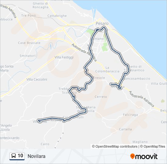 10 bus Line Map