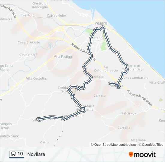 10 Bus Line Map