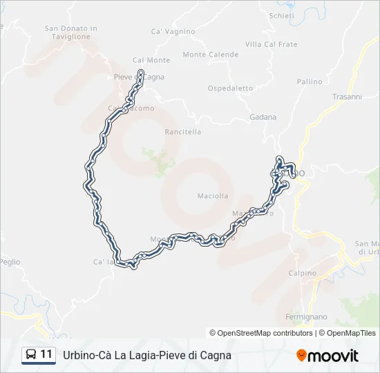 11 Bus Line Map