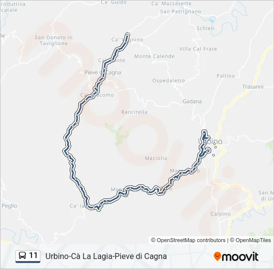 11 Bus Line Map