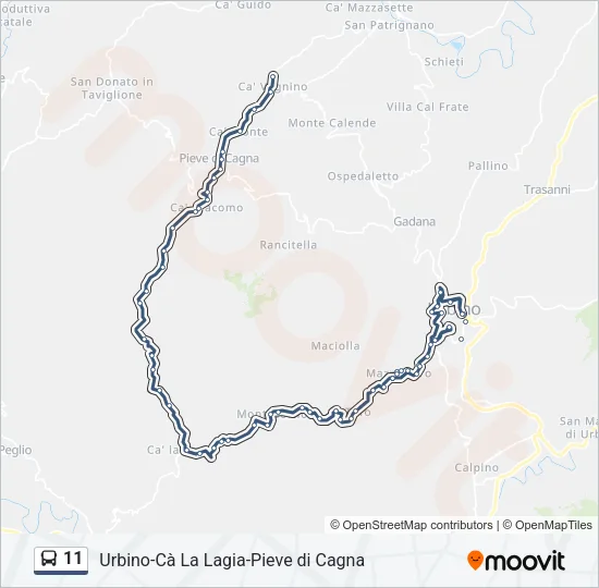 11 Bus Line Map