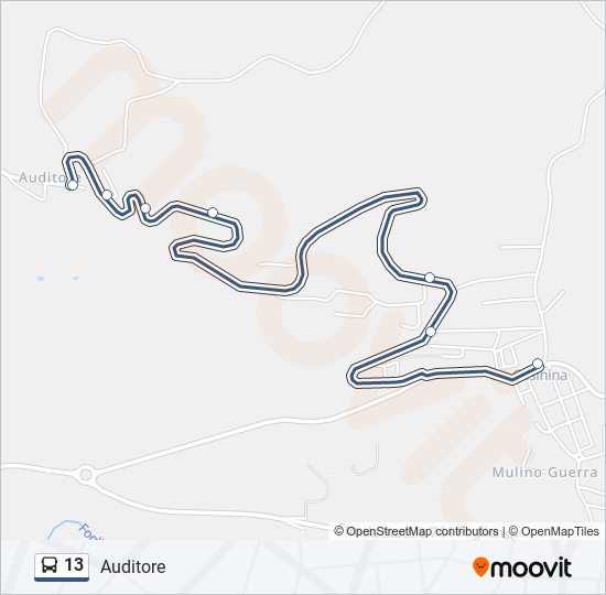 13 bus Line Map