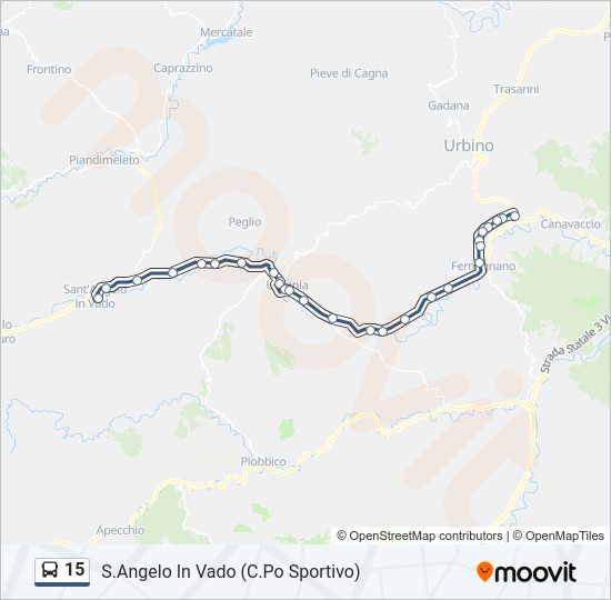 Percorso linea bus 15