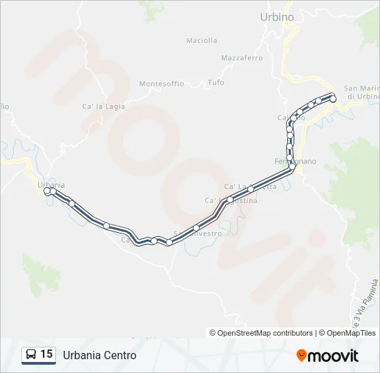 15 Bus Line Map