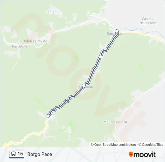 15 Bus Line Map