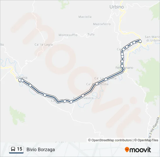 15 Bus Line Map
