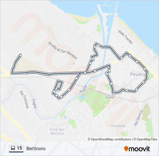 15 Bus Line Map