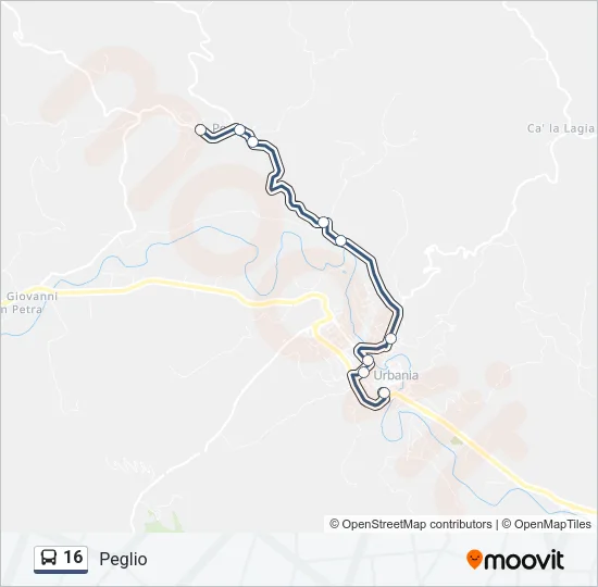 16 Bus Line Map
