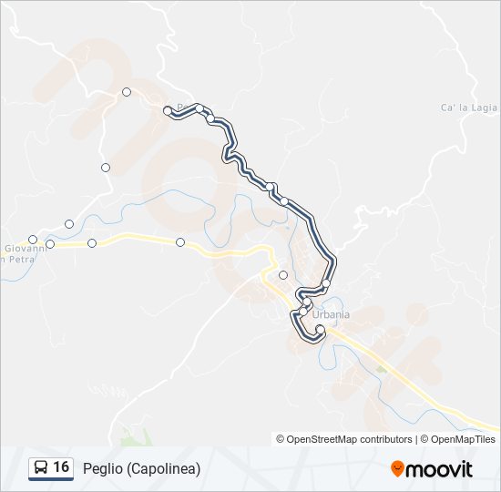 16 bus Line Map