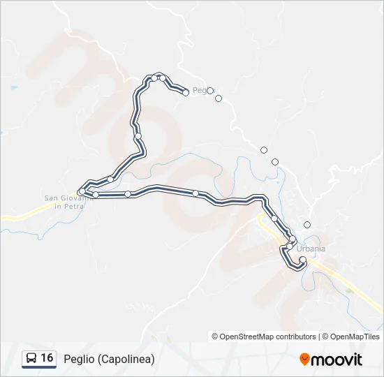 16 Bus Line Map