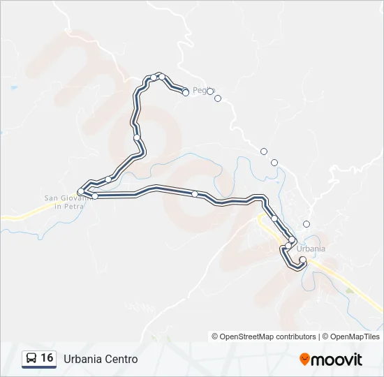 16 Bus Line Map