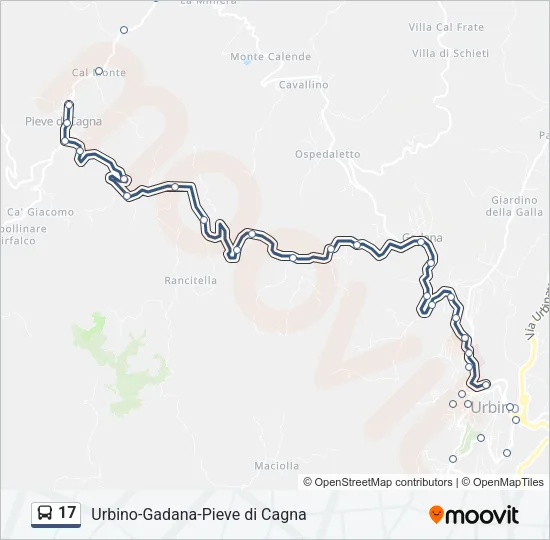 17 Bus Line Map