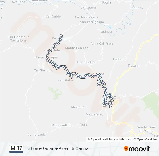17 Bus Line Map