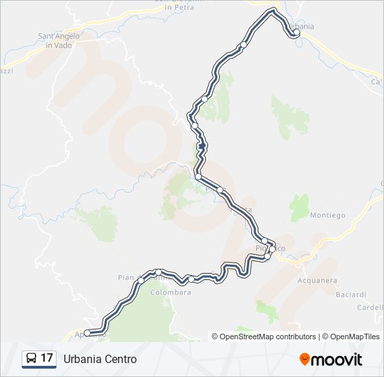 Percorso linea bus 17