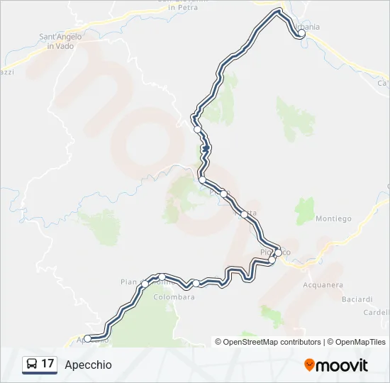 17 Bus Line Map