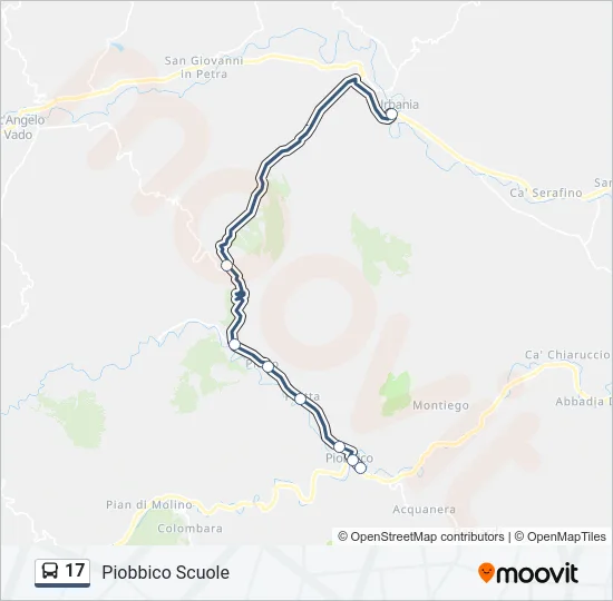 17 Bus Line Map