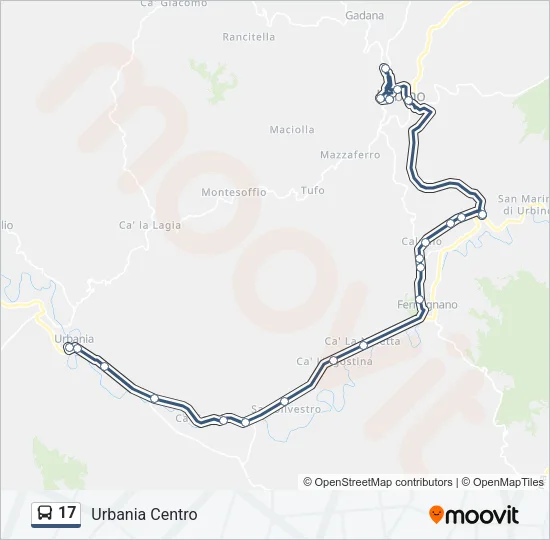 17 Bus Line Map