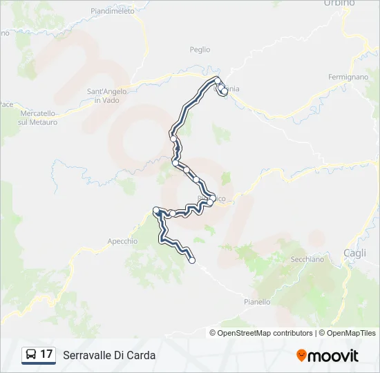 17 Bus Line Map