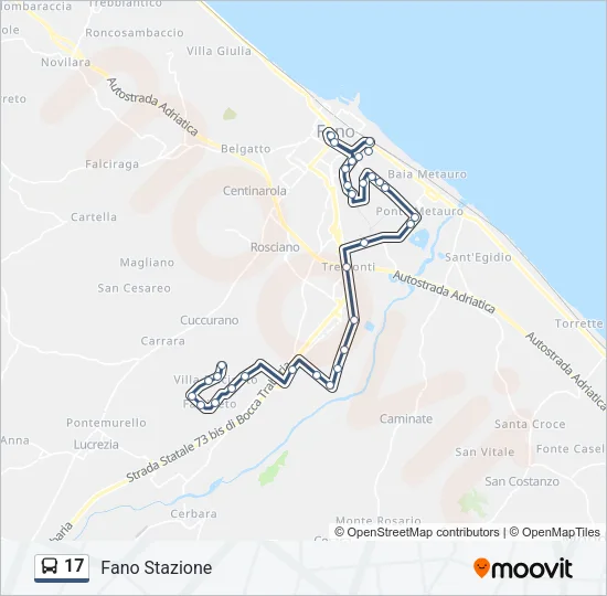 17 Bus Line Map