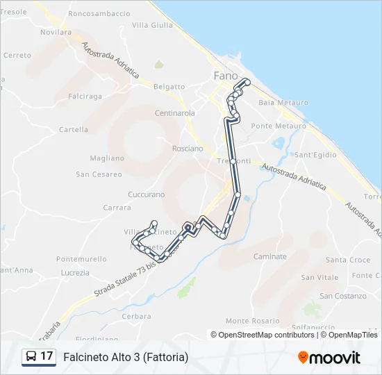 17 Bus Line Map