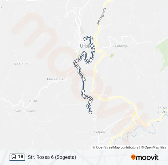 18 Bus Line Map