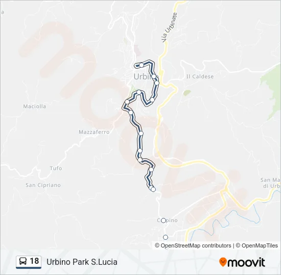 18 Bus Line Map